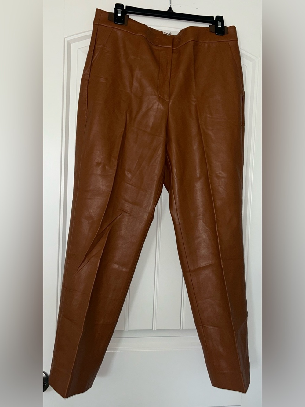 J. Crew Women’s Cognac Faux Leather Pants